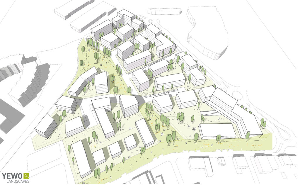 ein viertel grün Planskizze © YEWO Landscapes